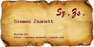 Szemes Zsanett névjegykártya