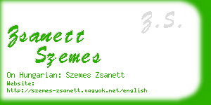 zsanett szemes business card